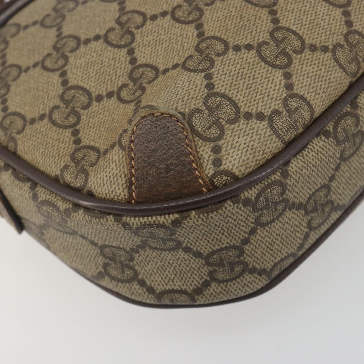 GUCCI GG Supreme Web Sherry Line Shoulder Bag PVC Beige 89 02 066 Auth BA14974