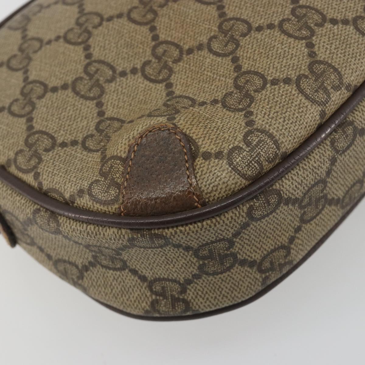 GUCCI GG Supreme Web Sherry Line Shoulder Bag PVC Beige 89 02 066 Auth BA14974