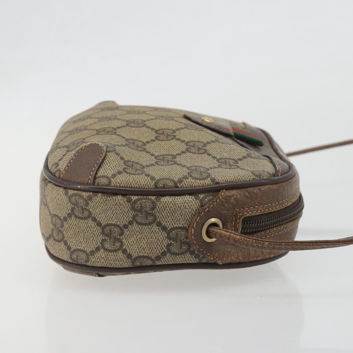 GUCCI GG Supreme Web Sherry Line Shoulder Bag PVC Beige 89 02 066 Auth BA14974