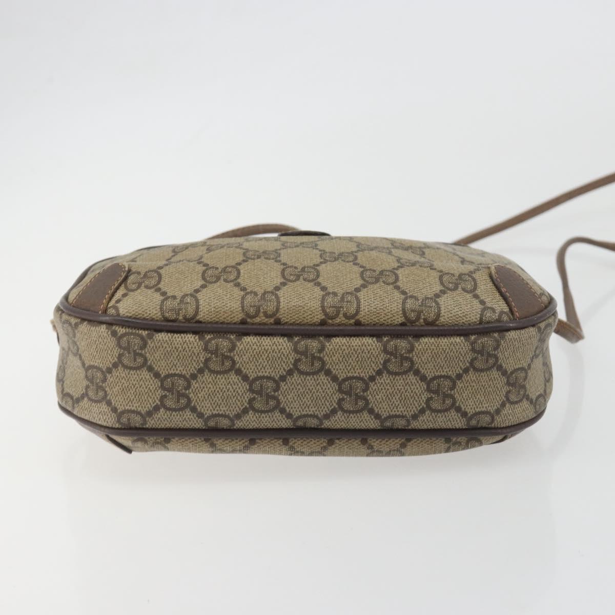GUCCI GG Supreme Web Sherry Line Shoulder Bag PVC Beige 89 02 066 Auth BA14974