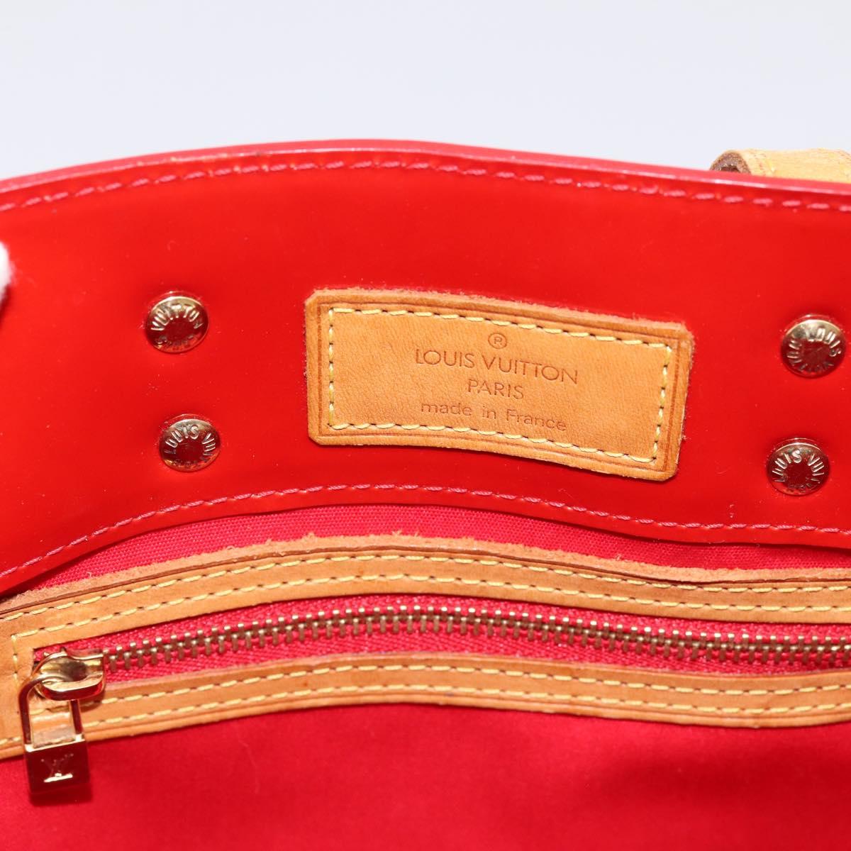LOUIS VUITTON Monogram Vernis Reade PM Hand Bag Rouge M91088 LV Auth BA14977