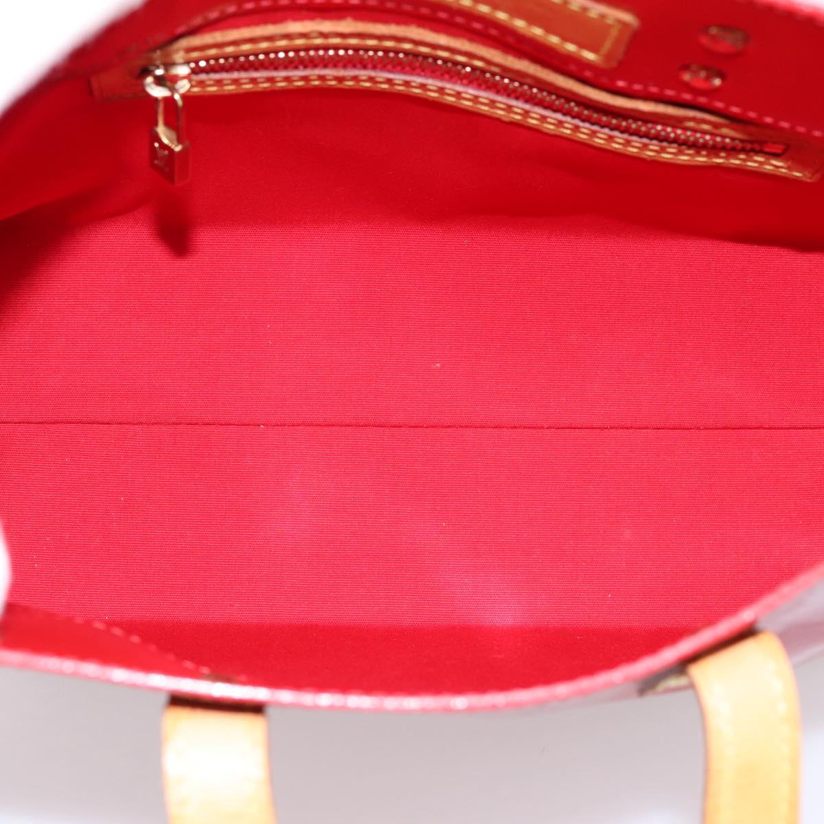 LOUIS VUITTON Monogram Vernis Reade PM Hand Bag Rouge M91088 LV Auth BA14977