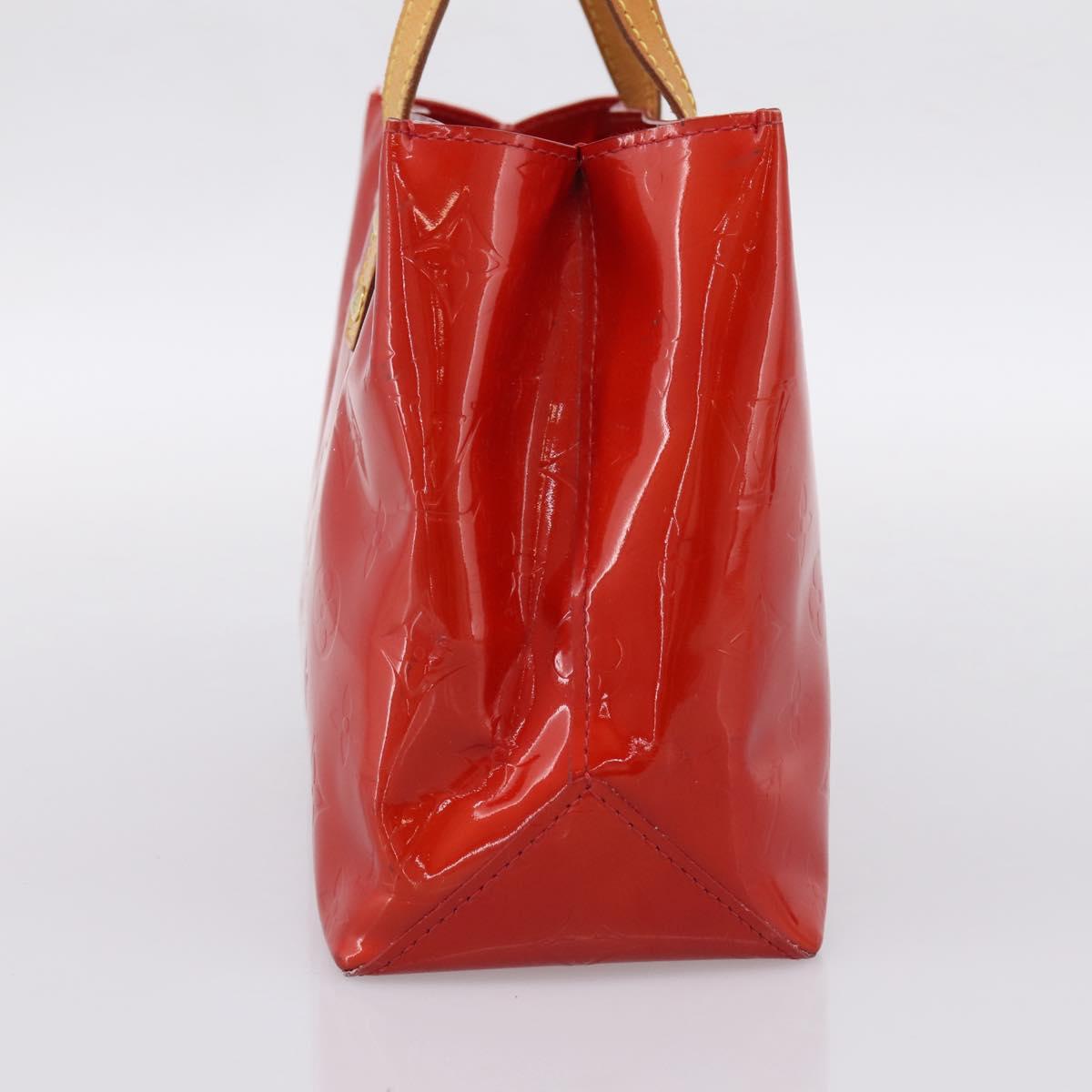 LOUIS VUITTON Monogram Vernis Reade PM Hand Bag Rouge M91088 LV Auth BA14977