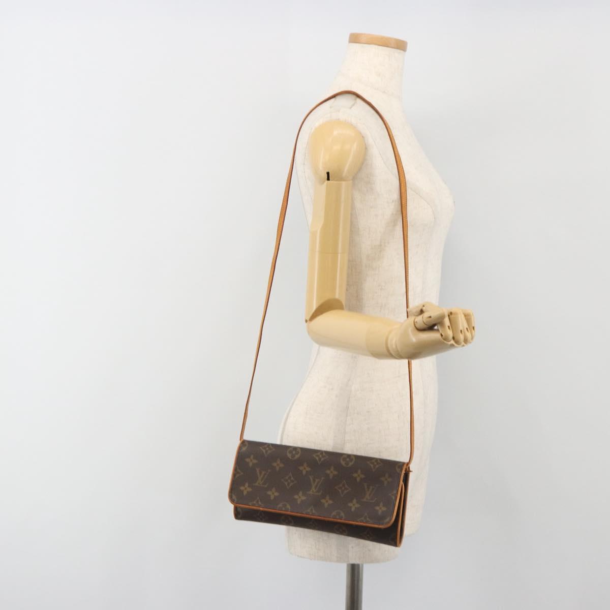 LOUIS VUITTON Monogram Pochette Twin GM Shoulder Bag M51852 LV Auth BA14978