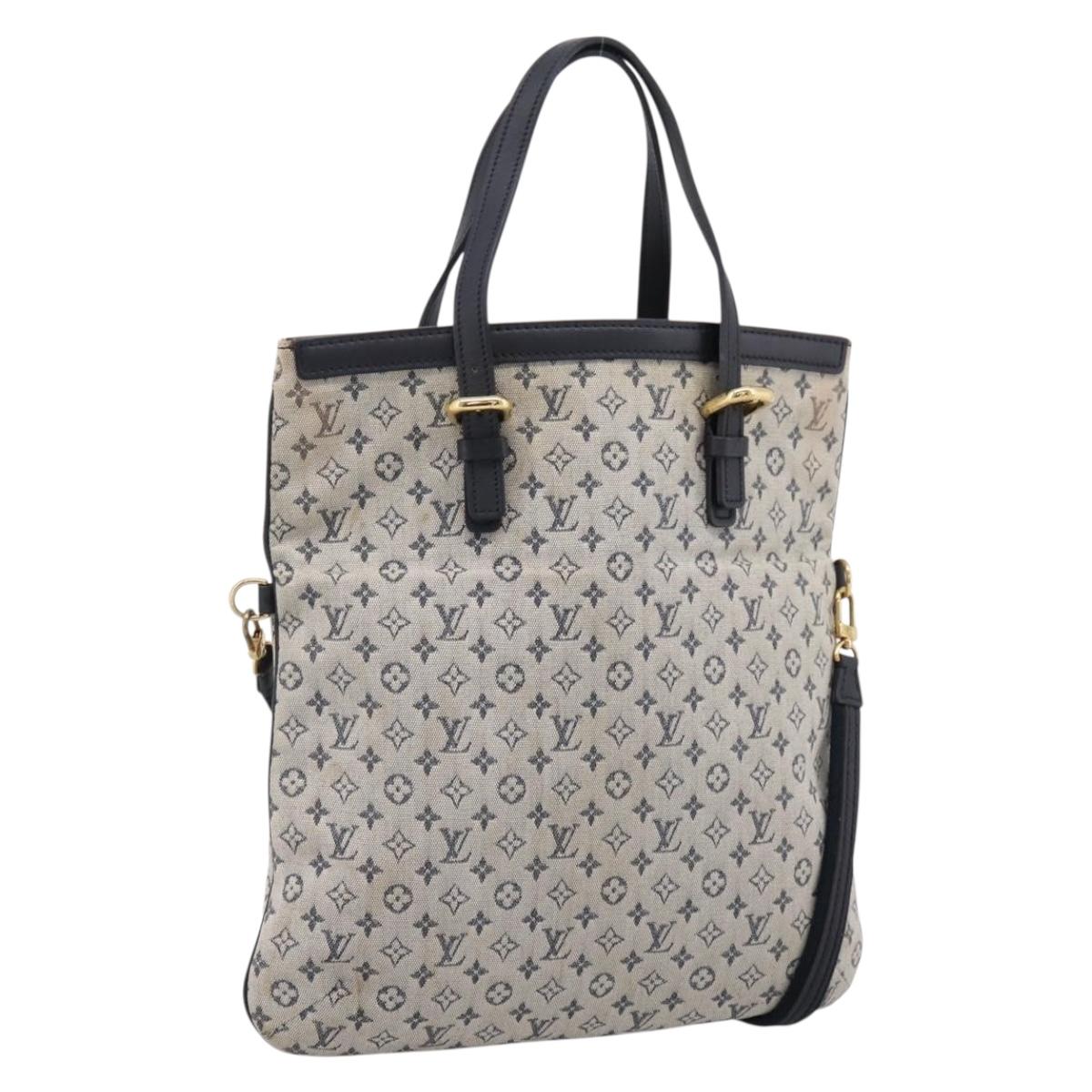 LOUIS VUITTON Monogram Mini Françoise Tote Bag 2way Blue M92208 LV Auth BA14979