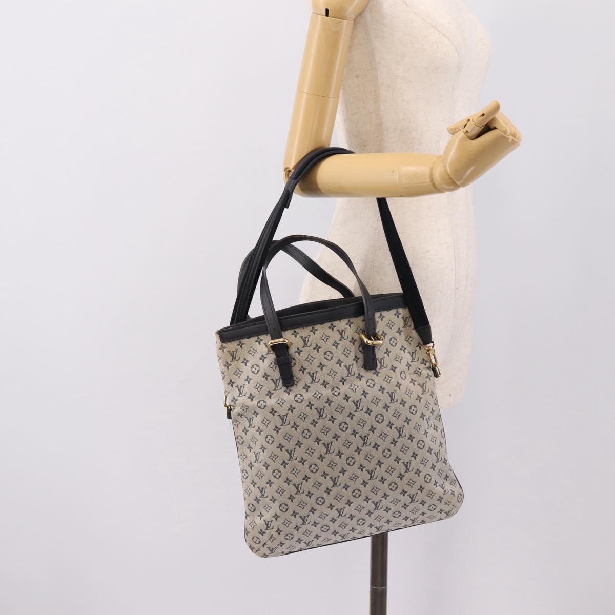 LOUIS VUITTON Monogram Mini Françoise Tote Bag 2way Blue M92208 LV Auth BA14979