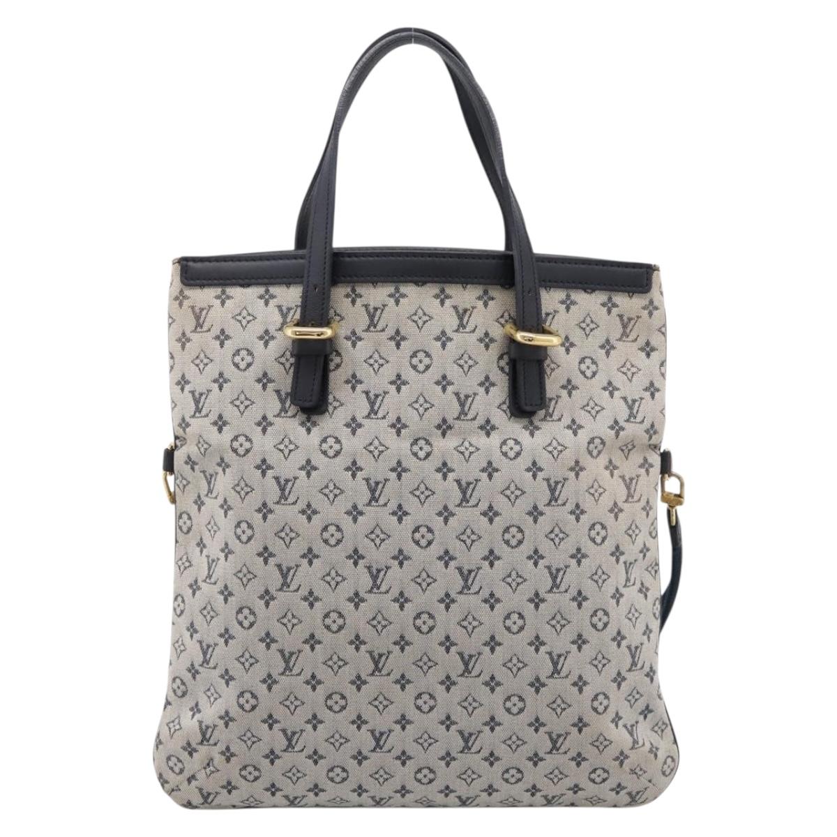LOUIS VUITTON Monogram Mini Françoise Tote Bag 2way Blue M92208 LV Auth BA14979