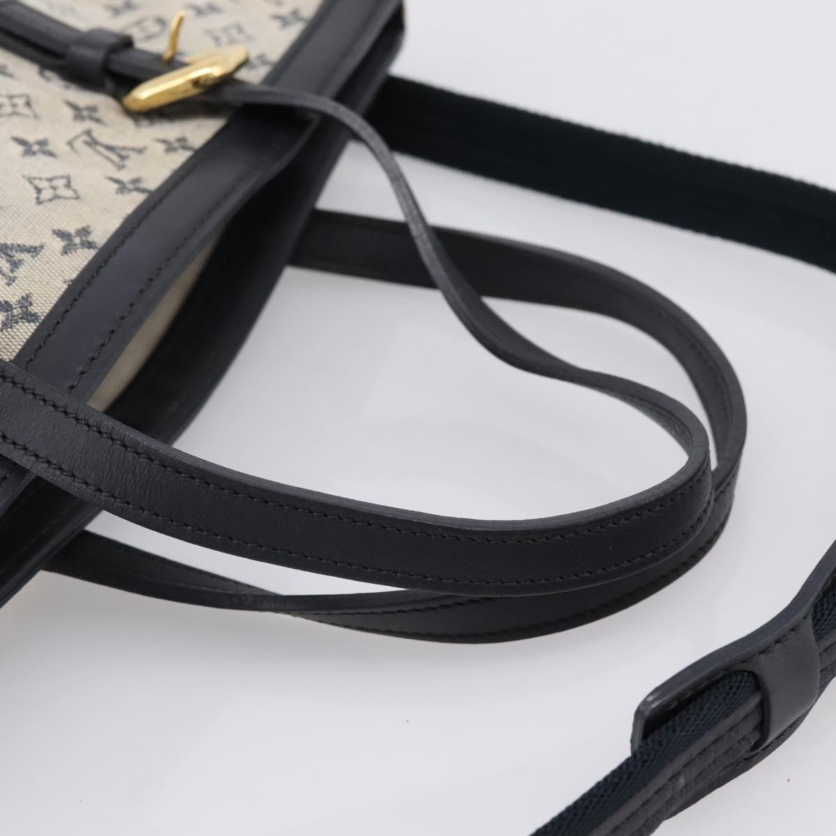 LOUIS VUITTON Monogram Mini Françoise Tote Bag 2way Blue M92208 LV Auth BA14979