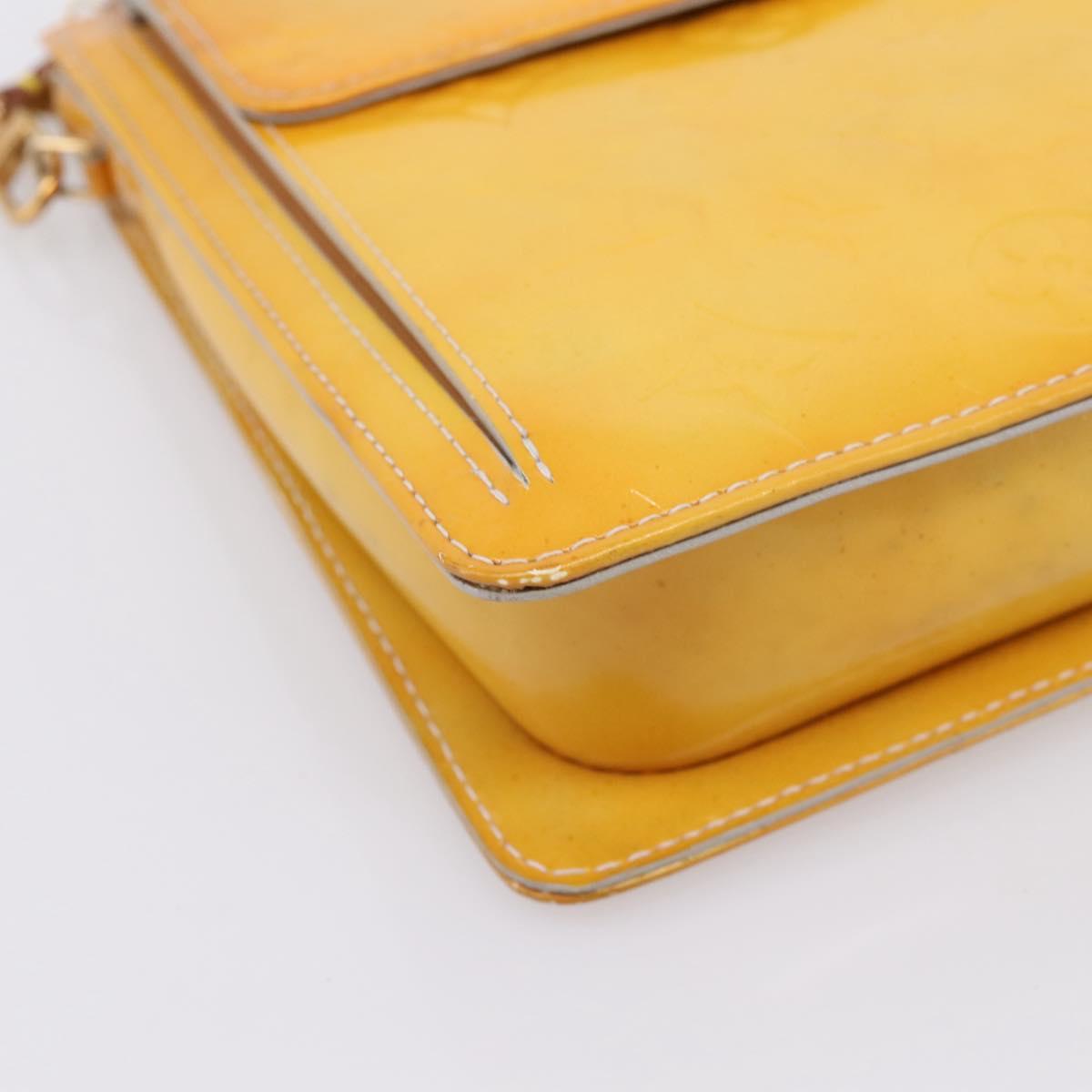 LOUIS VUITTON Monogram Vernis Motto Accessory Pouch Gris M91030 LV Auth BA14981