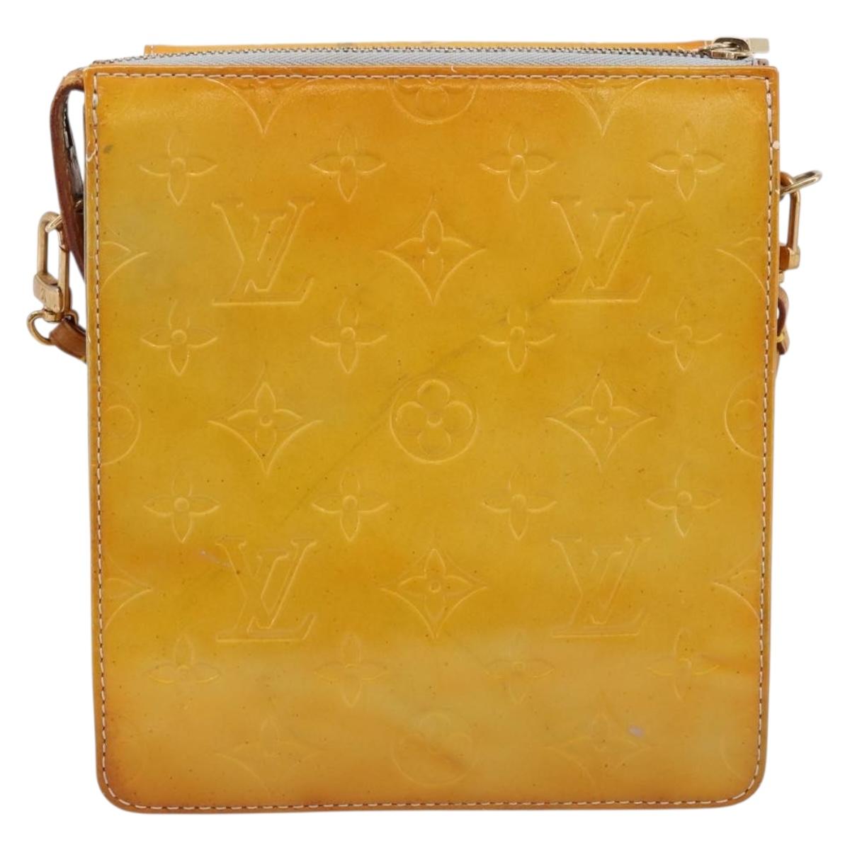 LOUIS VUITTON Monogram Vernis Motto Accessory Pouch Gris M91030 LV Auth BA14981