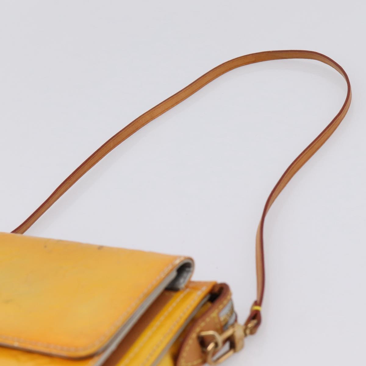 LOUIS VUITTON Monogram Vernis Motto Accessory Pouch Gris M91030 LV Auth BA14981