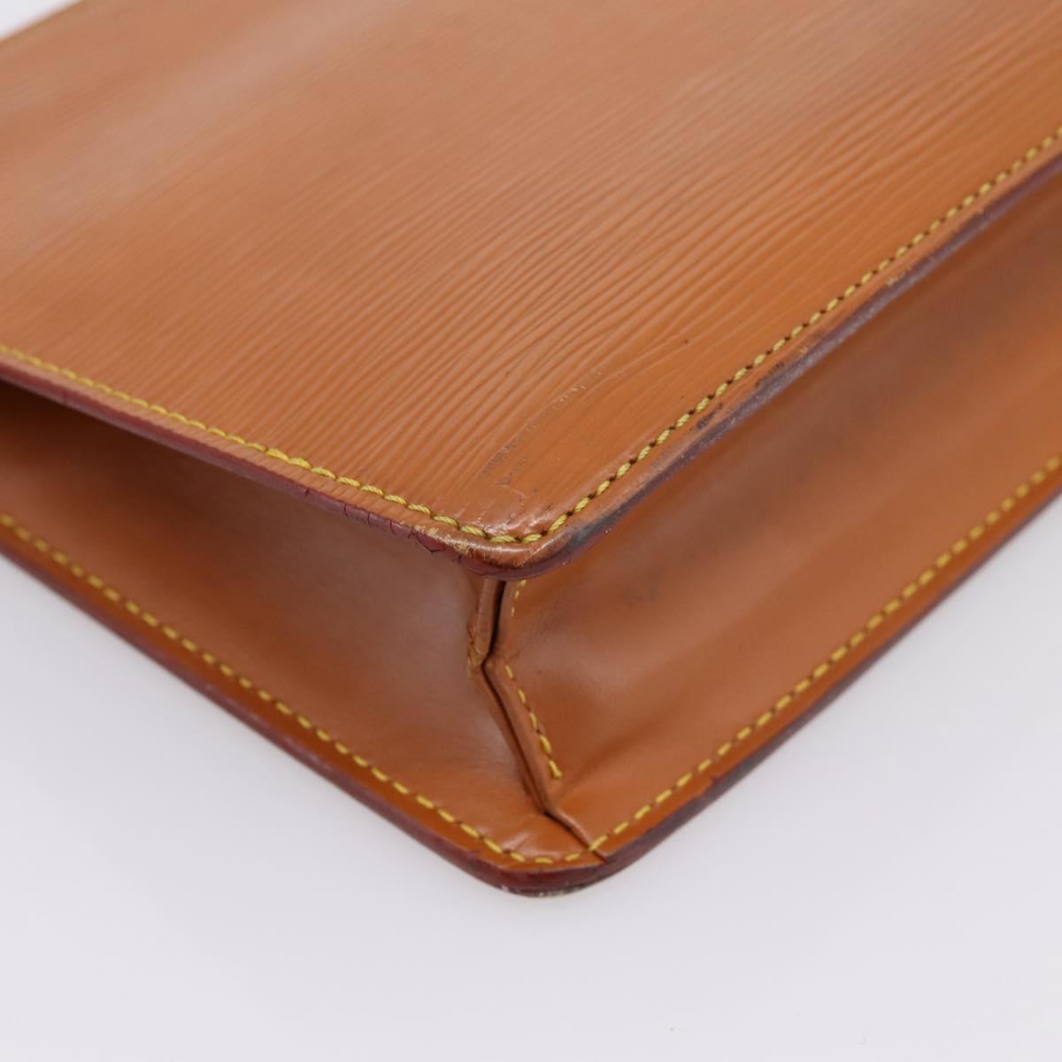 LOUIS VUITTON Epi Pochette Homme Clutch Bag Zipangu Gold M52528 LV Auth BA14982