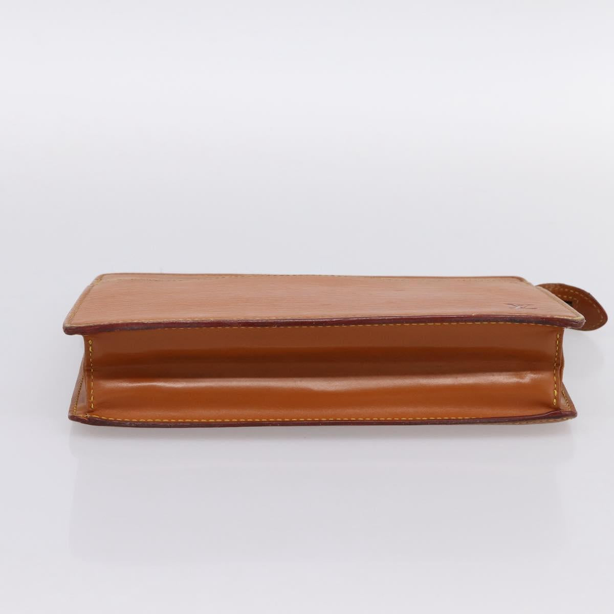 LOUIS VUITTON Epi Pochette Homme Clutch Bag Zipangu Gold M52528 LV Auth BA14982