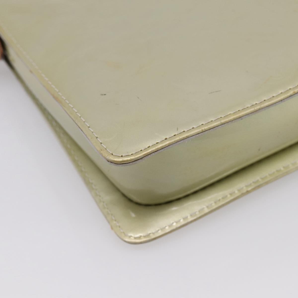 LOUIS VUITTON Monogram Vernis Motto Accessory Pouch Gris M91030 LV Auth BA14984