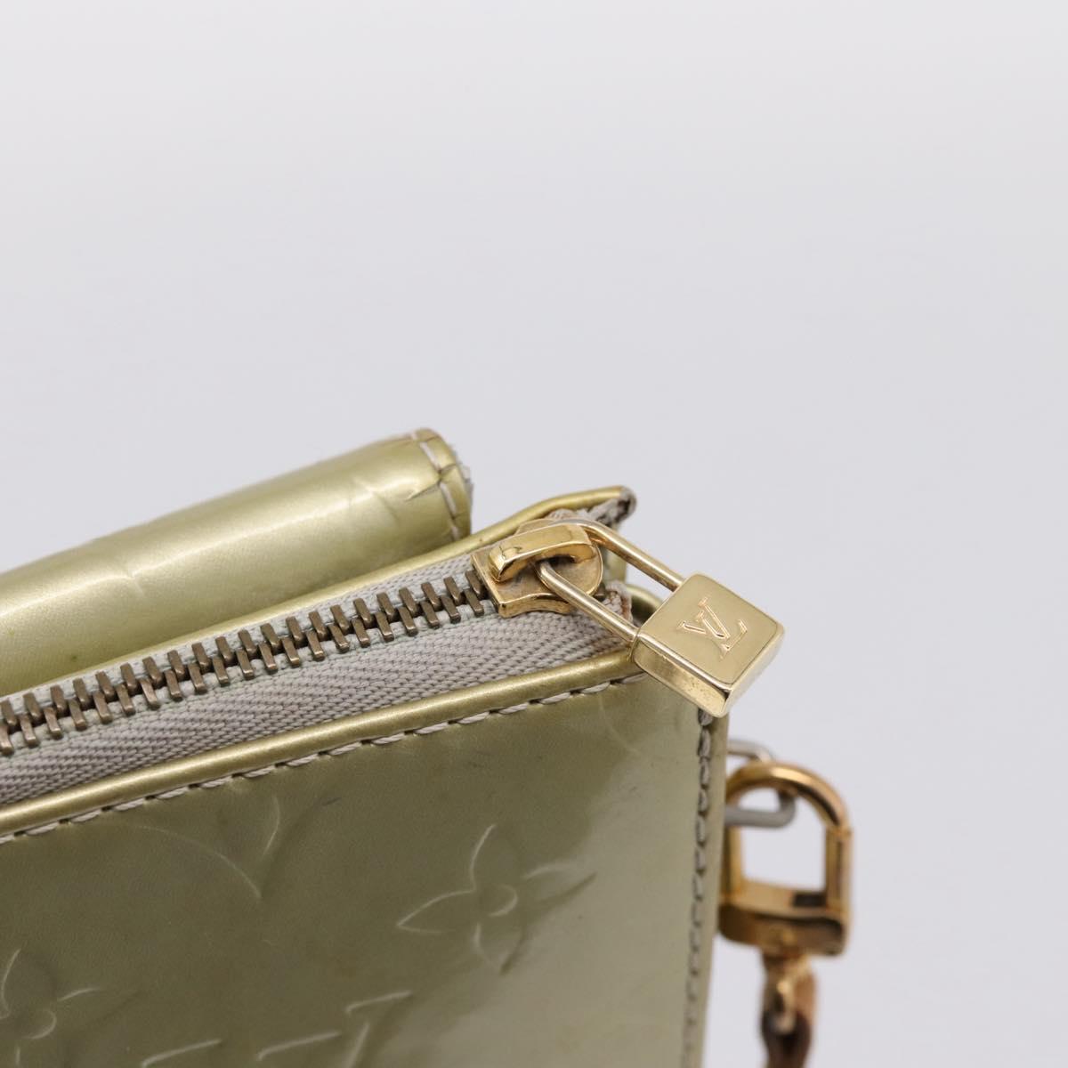 LOUIS VUITTON Monogram Vernis Motto Accessory Pouch Gris M91030 LV Auth BA14984