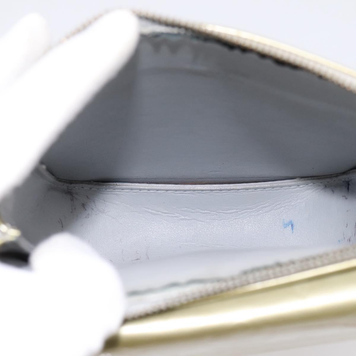 LOUIS VUITTON Monogram Vernis Motto Accessory Pouch Gris M91030 LV Auth BA14984