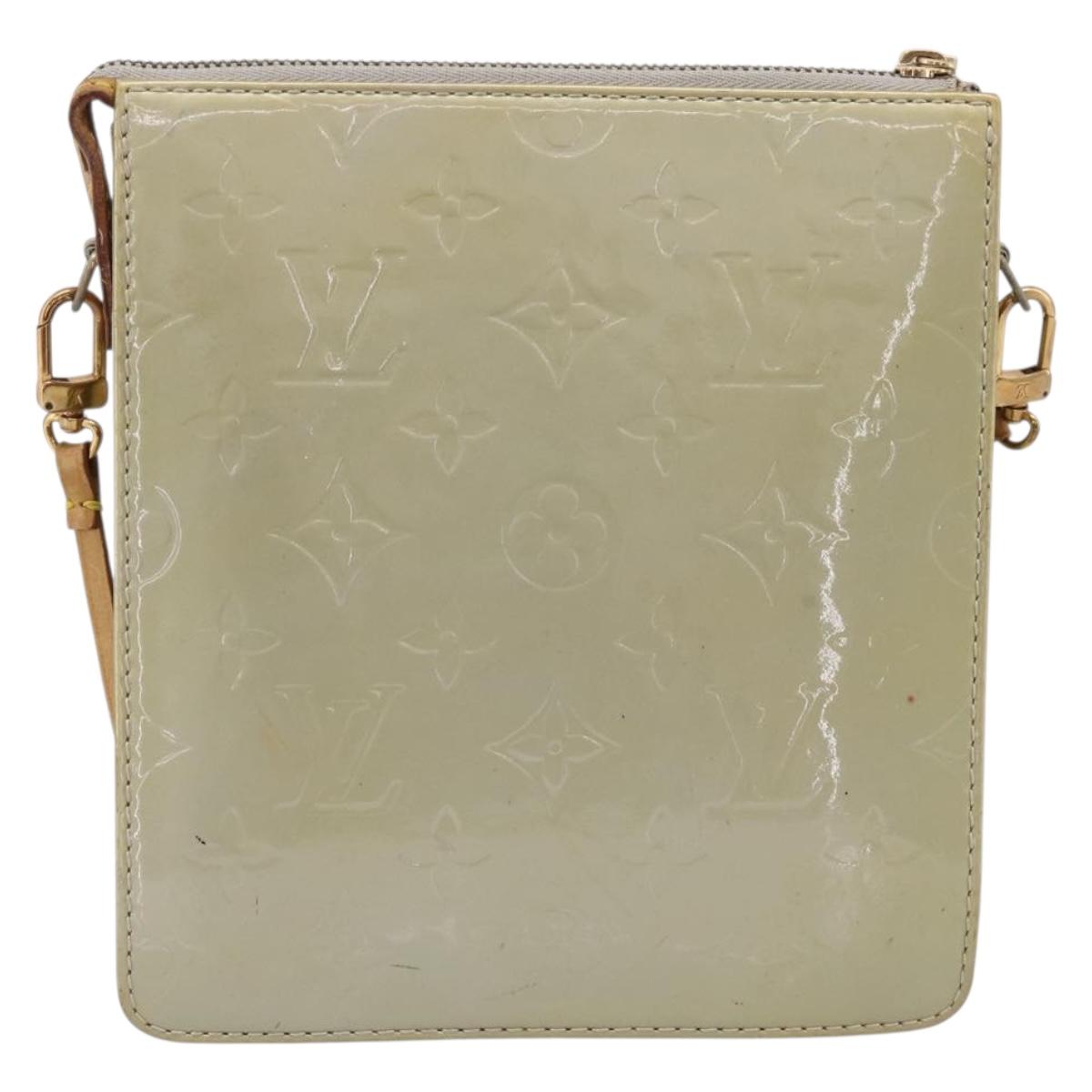 LOUIS VUITTON Monogram Vernis Motto Accessory Pouch Gris M91030 LV Auth BA14984