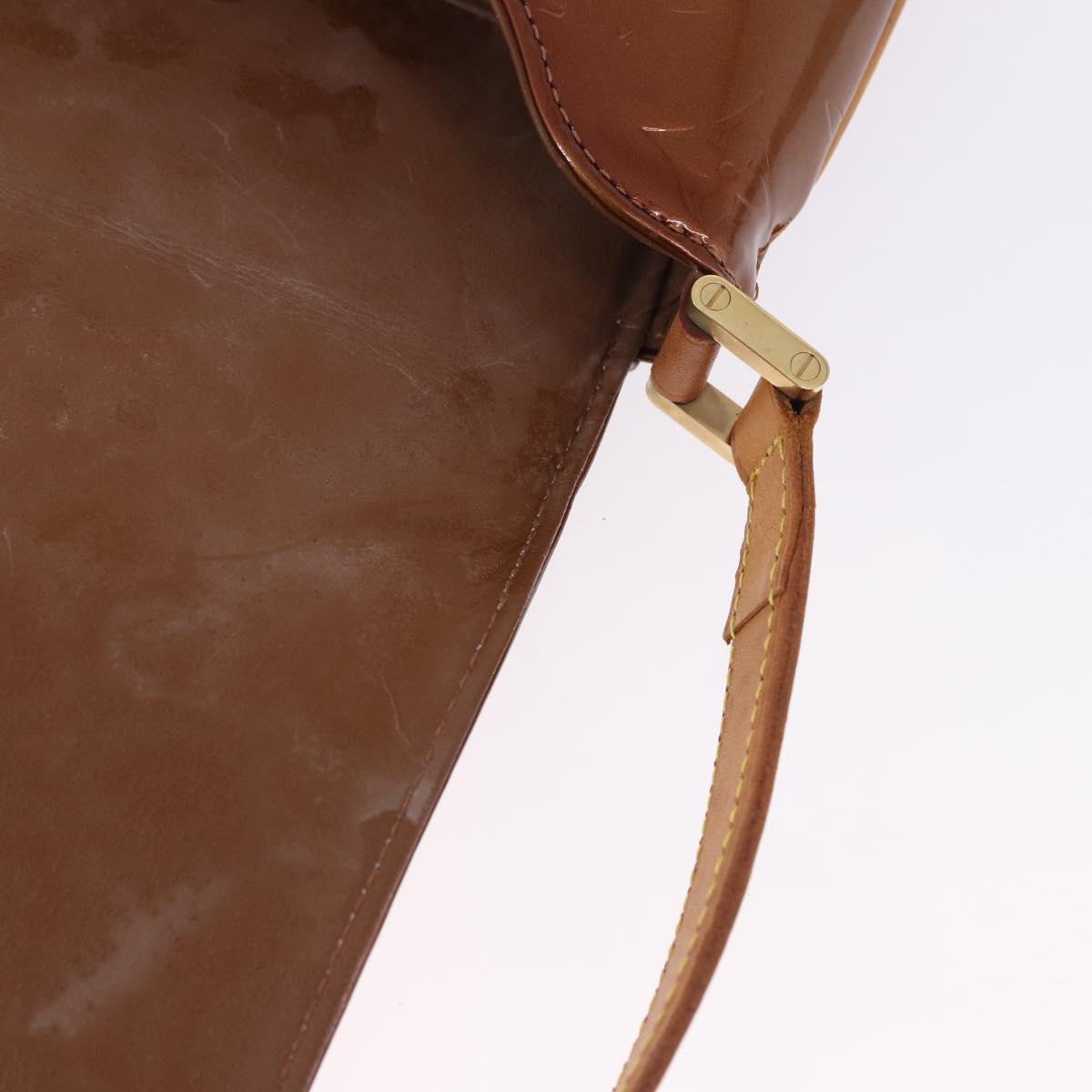 LOUIS VUITTON Monogram Vernis Thompson Street Bag Bronze M91124 LV Auth BA14985