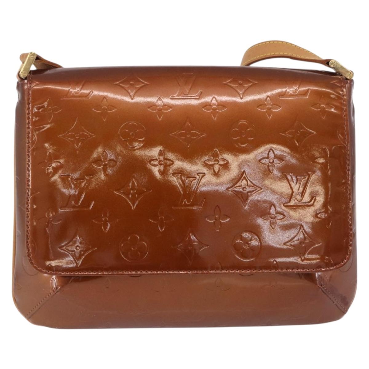 LOUIS VUITTON Monogram Vernis Thompson Street Bag Bronze M91124 LV Auth BA14985