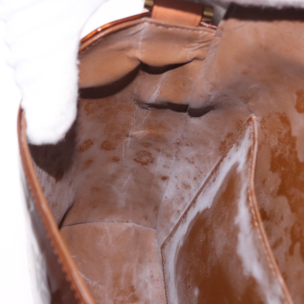 LOUIS VUITTON Monogram Vernis Thompson Street Bag Bronze M91124 LV Auth BA14985