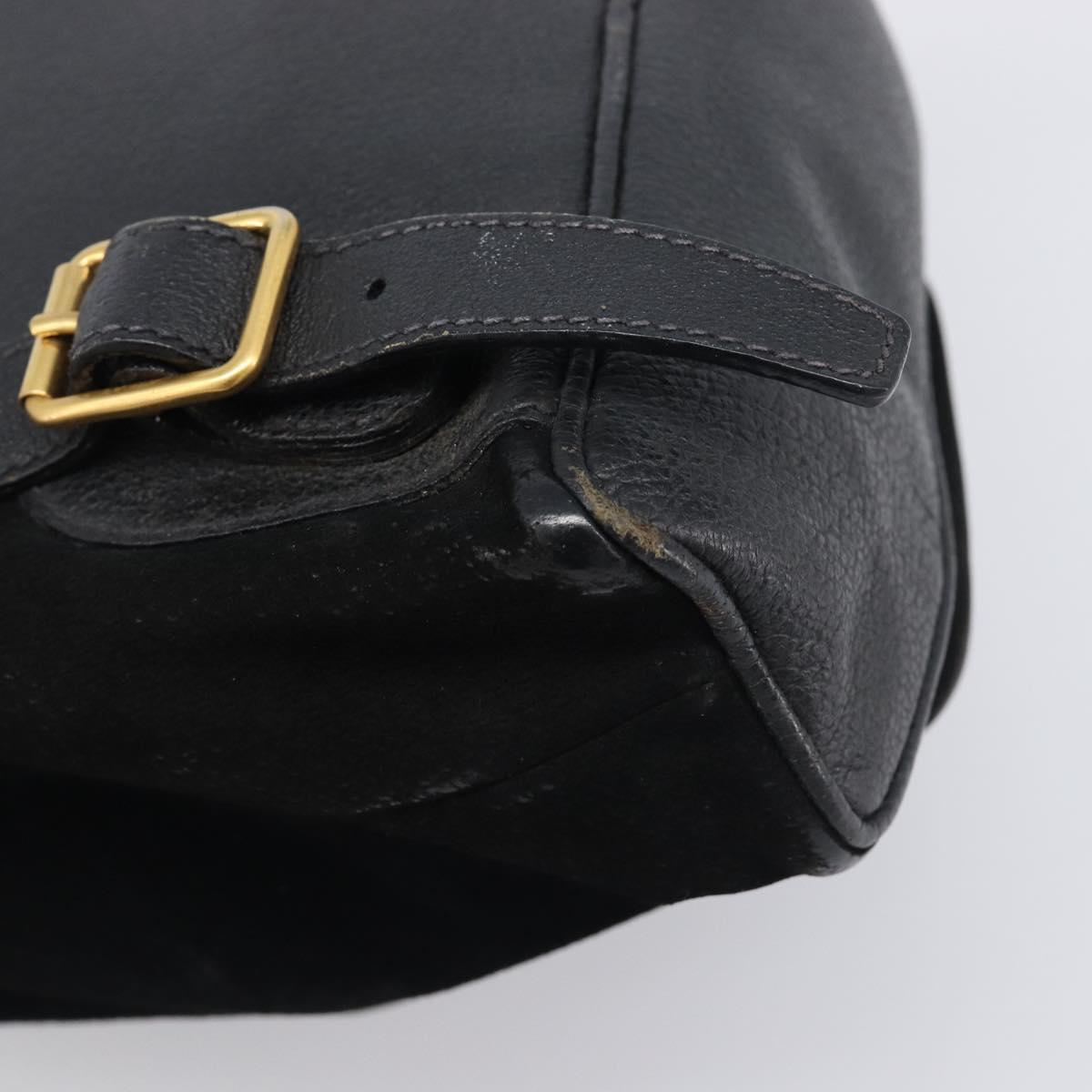 LOUIS VUITTON Bamboo Backpack Suede Black Gold 003 1705 0030 LV Auth BA14987