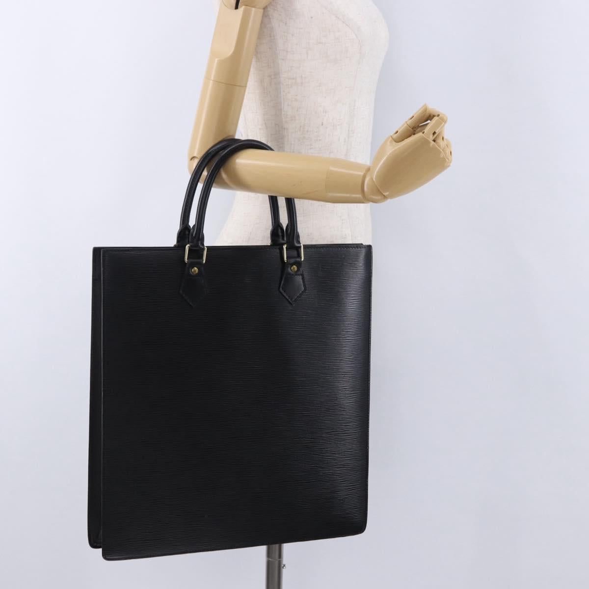 LOUIS VUITTON Epi Sac Plat Hand Bag Black M59082 LV Auth BA14991