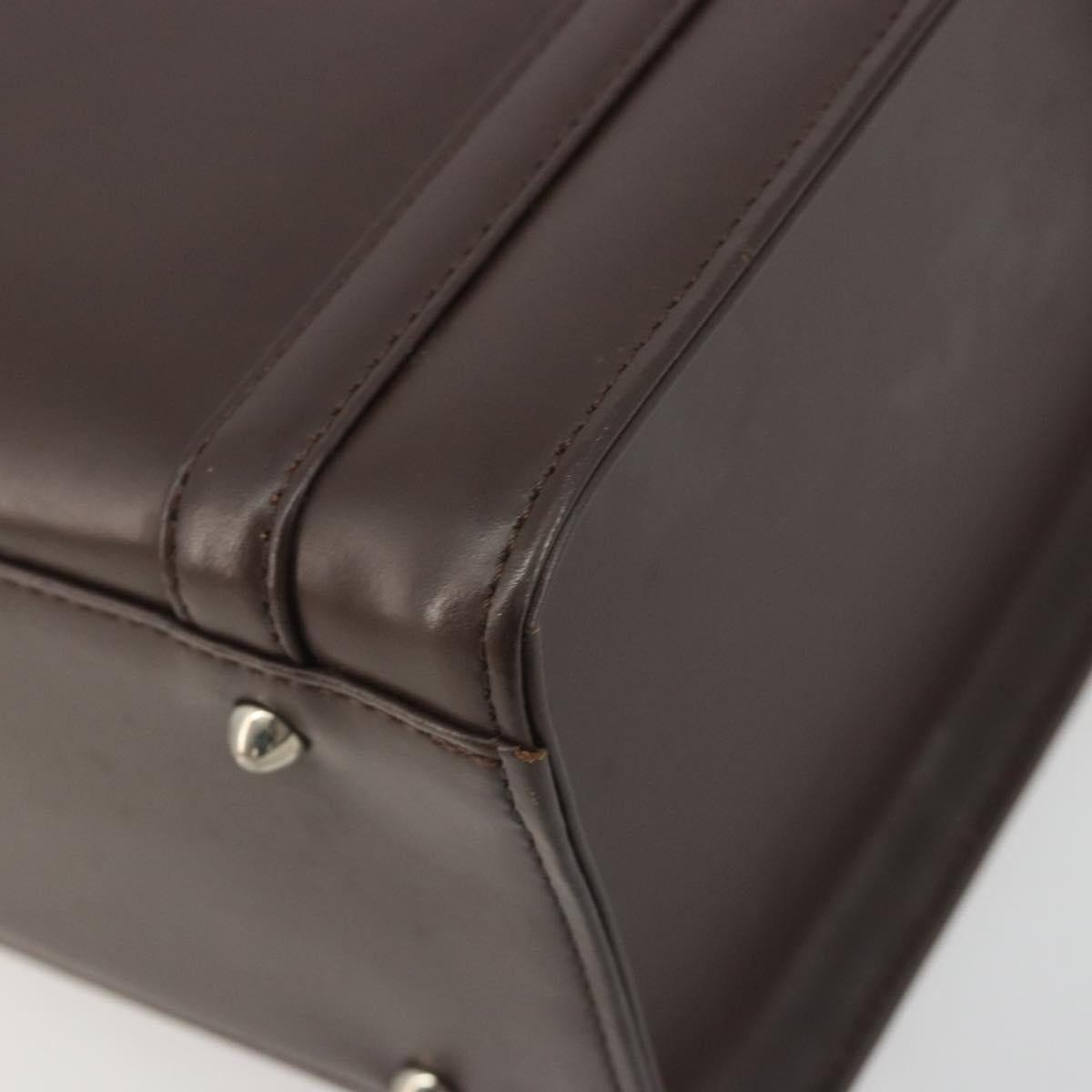 BURBERRY Hand Bag Patent Brown Auth BA14996