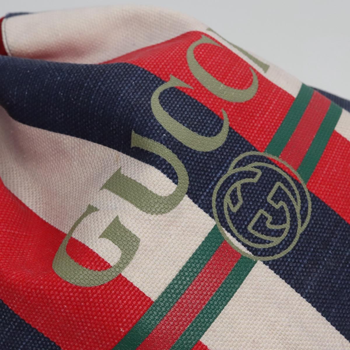 GUCCI Backpack Canvas Red Navy 473872 Auth BA150