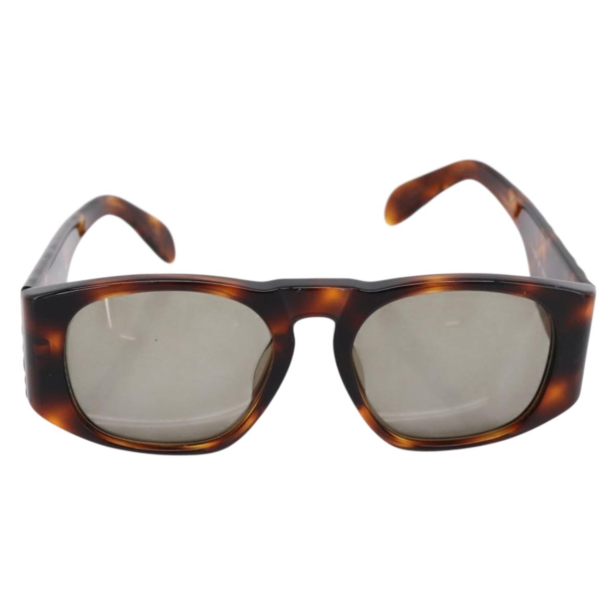 CHANEL Tortoise Sunglasses Plastic Brown Gold Tone CC Auth BA15019