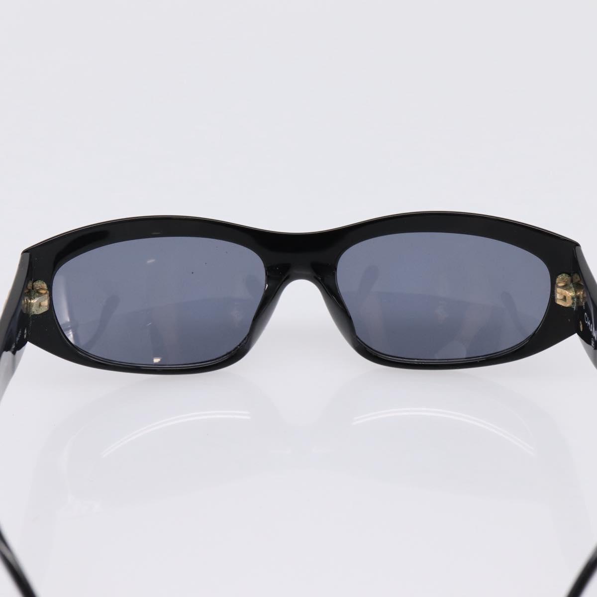 CHANEL Sunglasses Plastic Black Gold Tone CC Auth BA15020