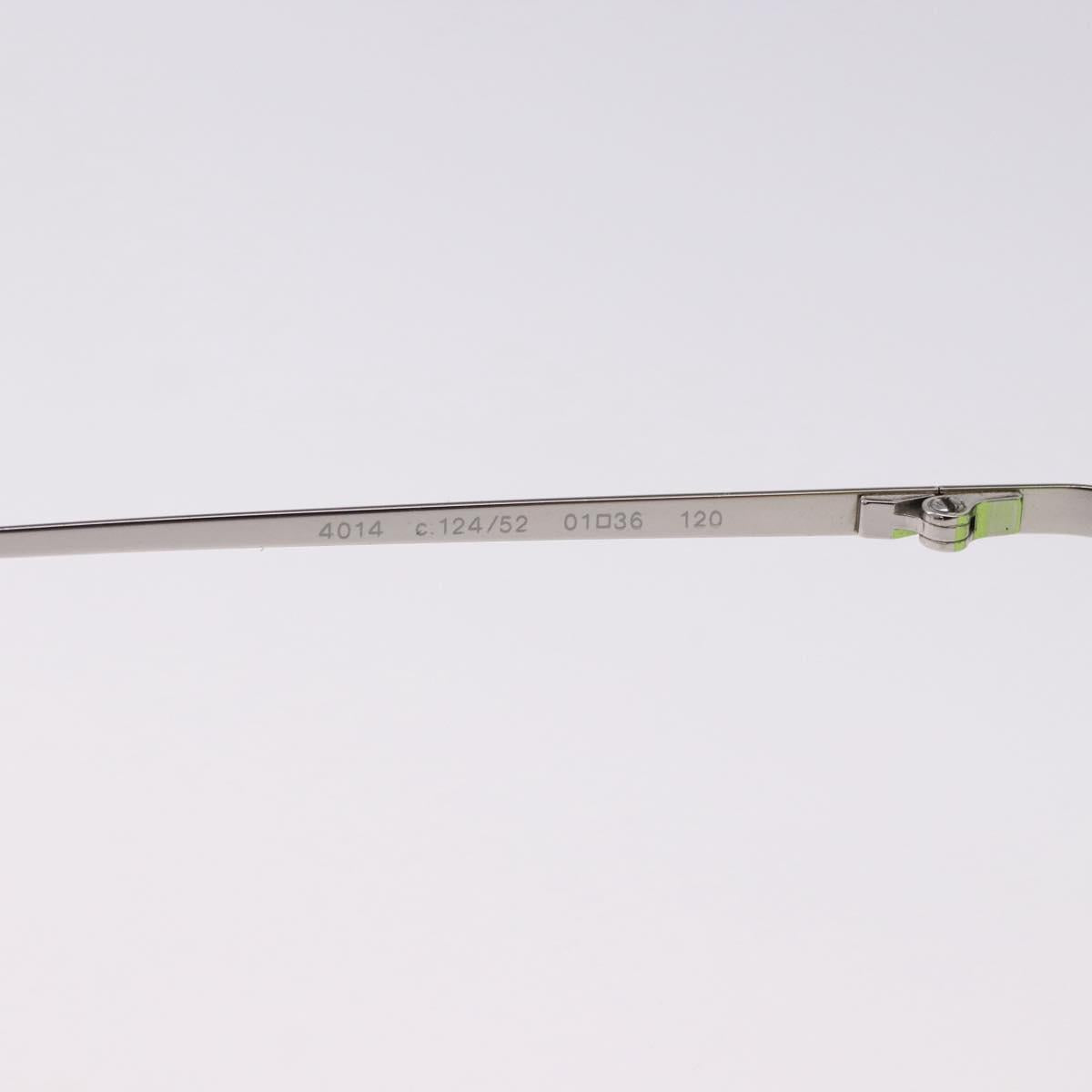 CHANEL Rimless Sunglasses Metal Green Silver CC Auth BA15023M