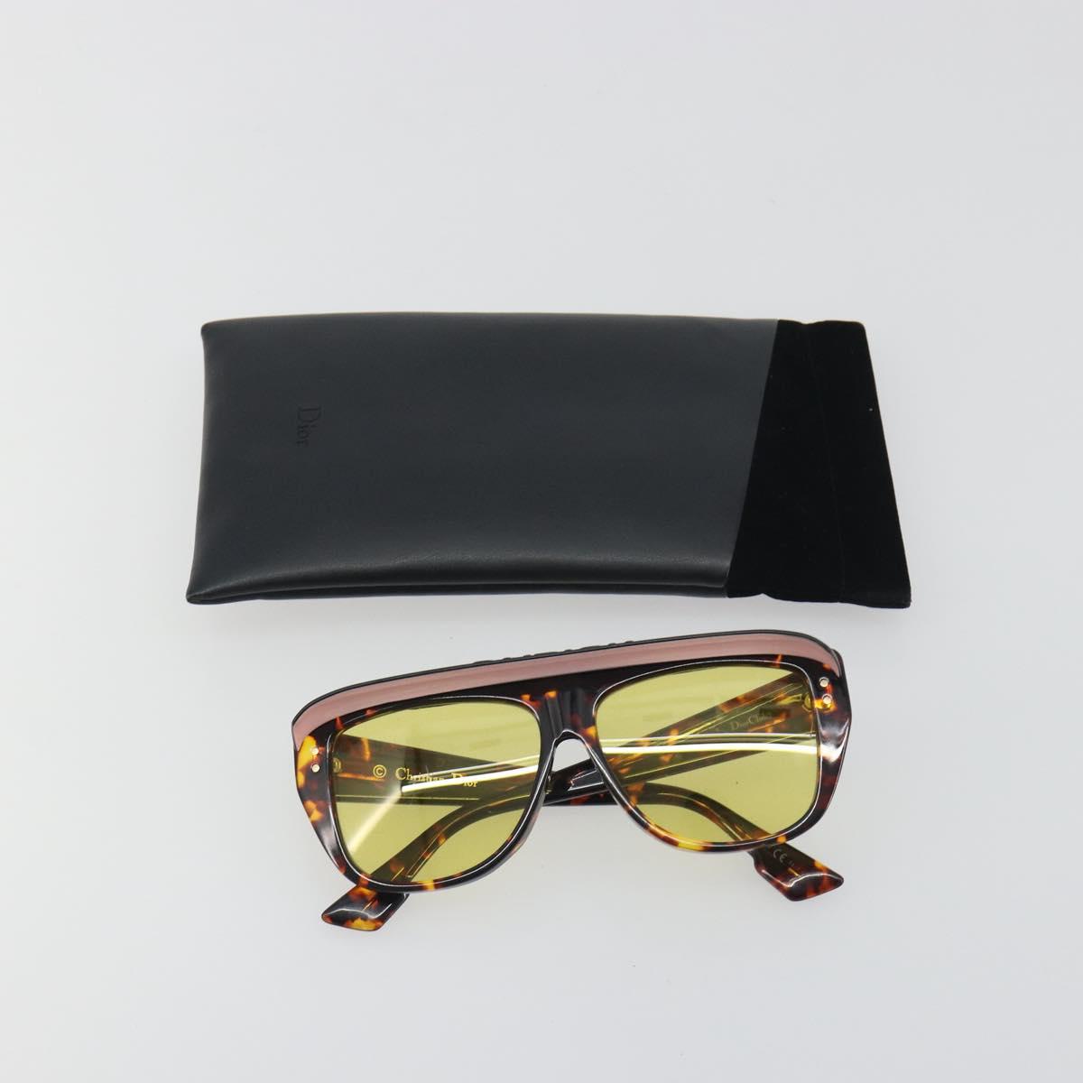 Christian Dior Sunglasses Plastic Tortoise Brown Gold Auth BA15026V