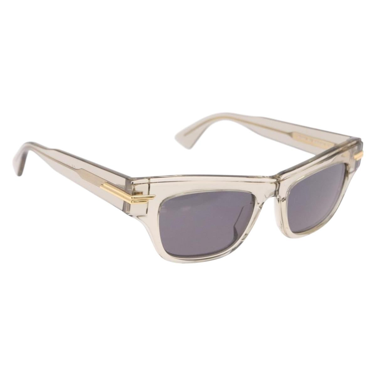 BOTTEGA VENETA Sunglasses Plastic Gold Clear Auth BA15029