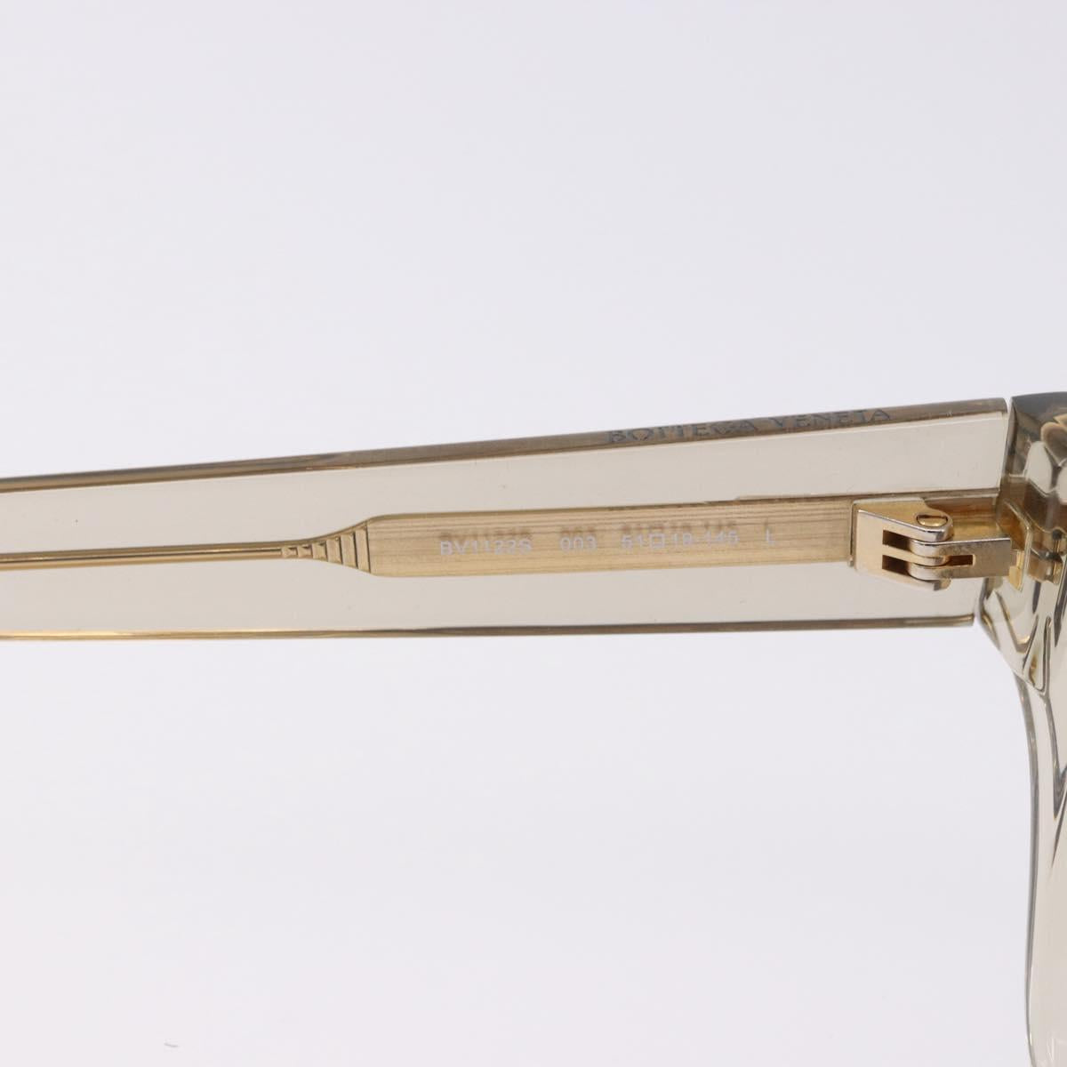 BOTTEGA VENETA Sunglasses Plastic Gold Clear Auth BA15029