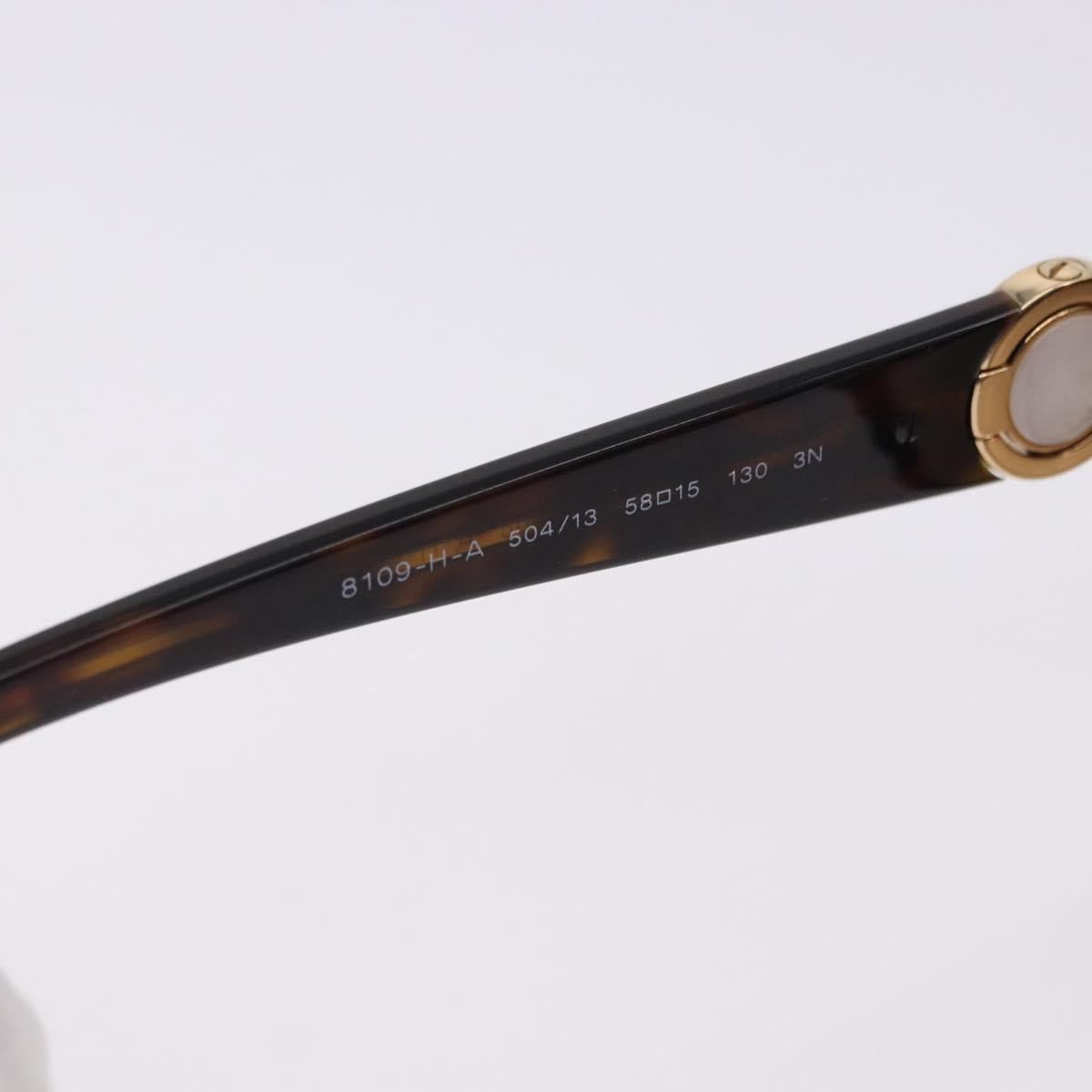 BVLGARI Sunglasses Plastic Brown Gold Tone Auth BA15032A