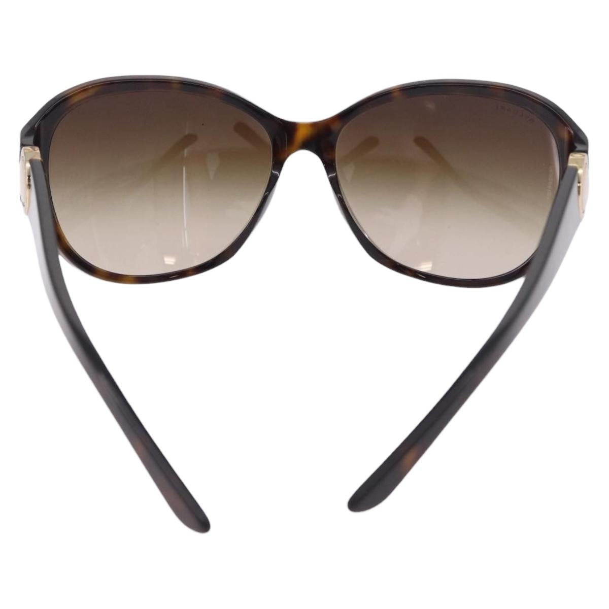 BVLGARI Sunglasses Plastic Brown Gold Tone Auth BA15032A