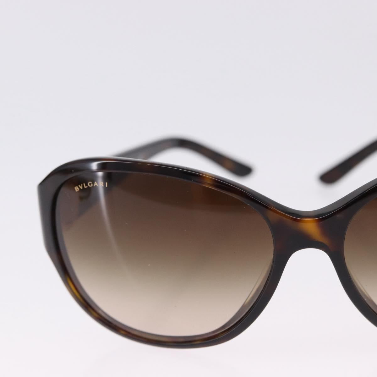 BVLGARI Sunglasses Plastic Brown Gold Tone Auth BA15032A