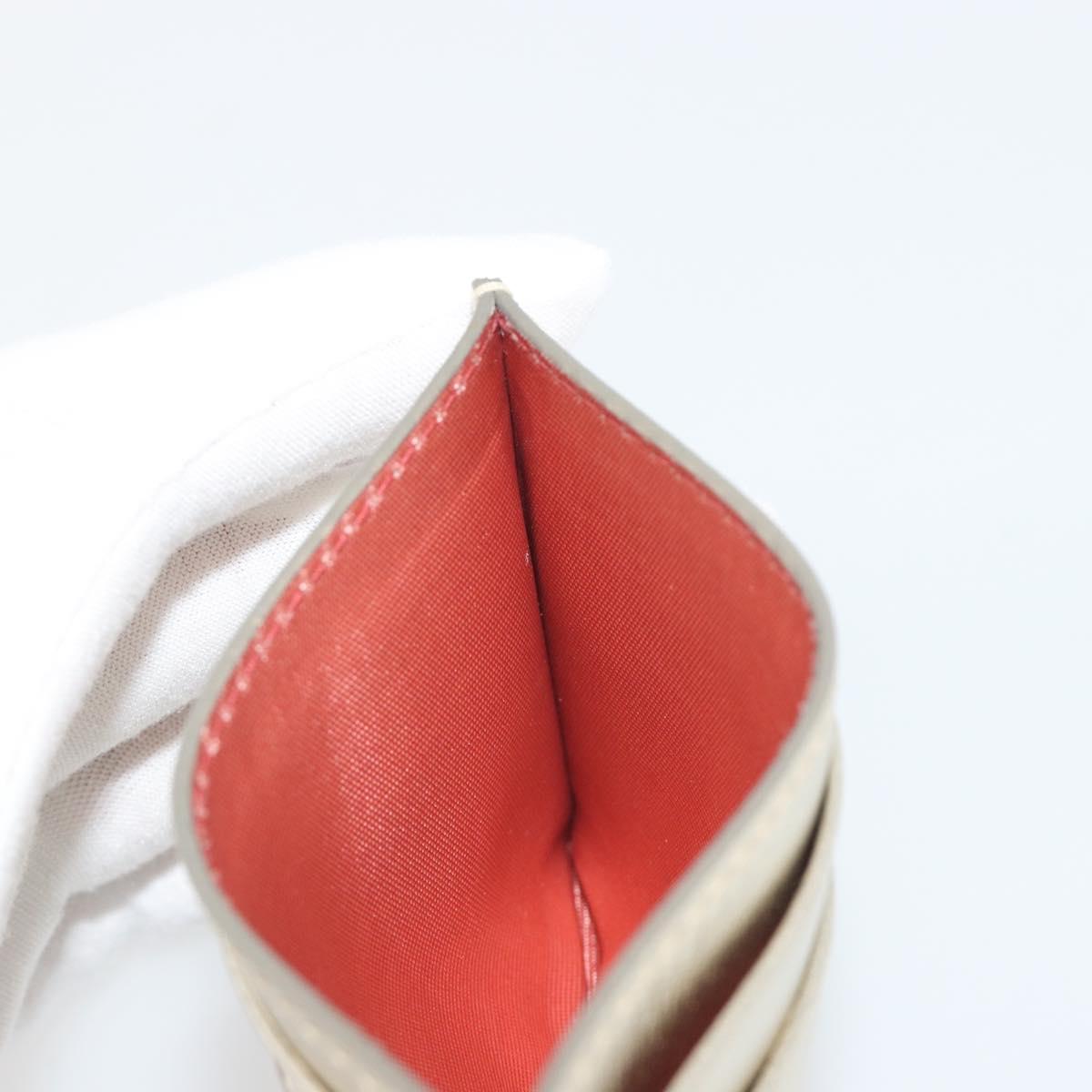 Salvatore Ferragamo Gancini Card Case Leather Champagne Gold Auth BA15034V
