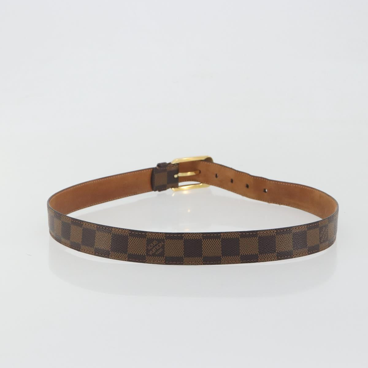 LOUIS VUITTON Damier Ebene Ceinture Ellipse Belt ""85/34"" M6995 LV Auth BA15037