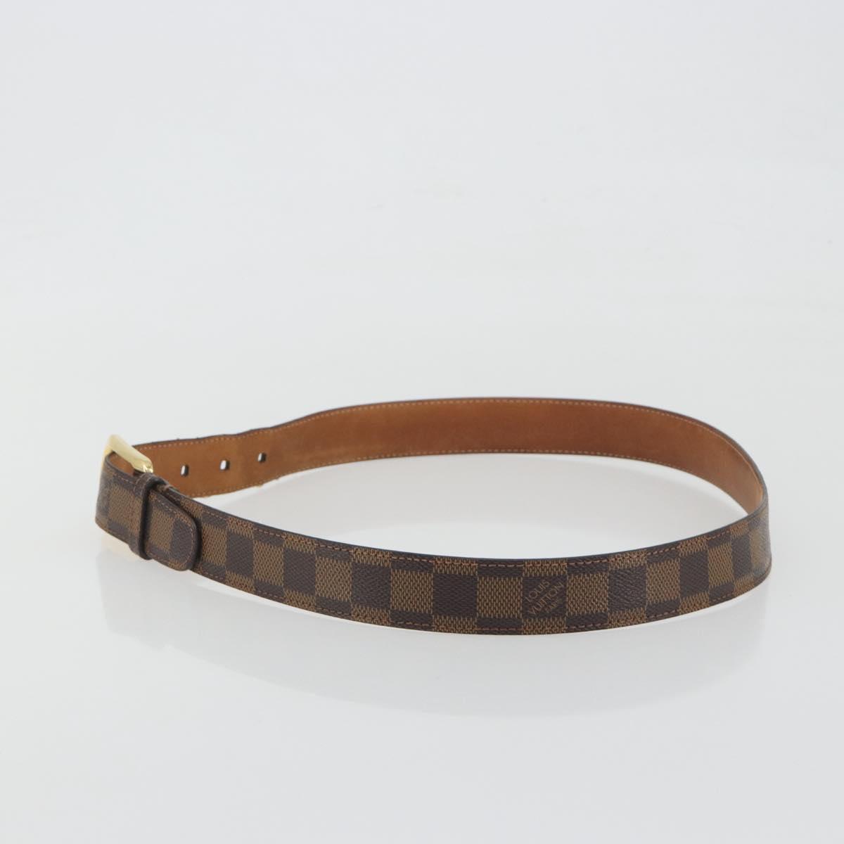 LOUIS VUITTON Damier Ebene Ceinture Ellipse Belt ""85/34"" M6995 LV Auth BA15037