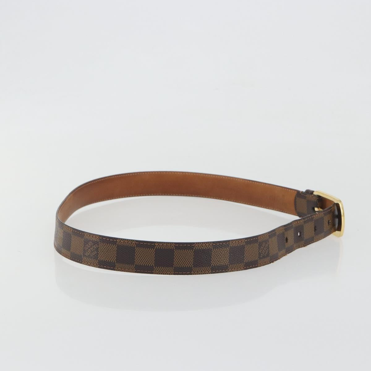 LOUIS VUITTON Damier Ebene Ceinture Ellipse Belt ""85/34"" M6995 LV Auth BA15037