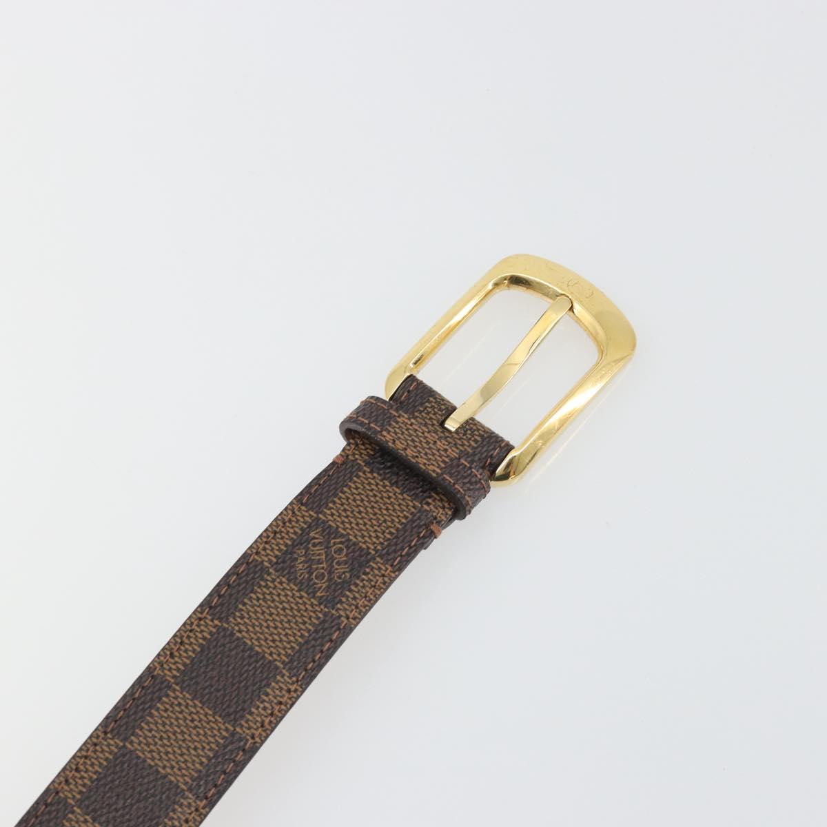 LOUIS VUITTON Damier Ebene Ceinture Ellipse Belt ""85/34"" M6995 LV Auth BA15037