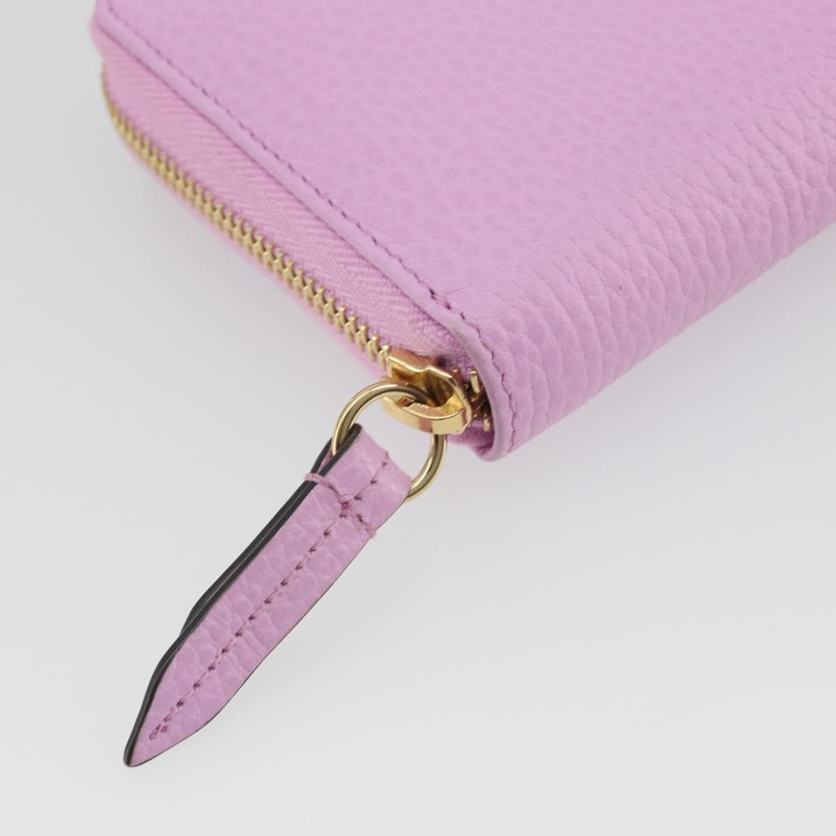GUCCI GG Marmont Bosco Zip Around Long Wallet Leather Pink 499337 Auth BA15038V