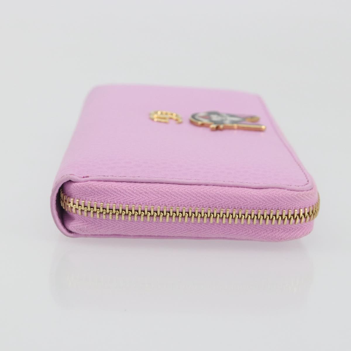 GUCCI GG Marmont Bosco Zip Around Long Wallet Leather Pink 499337 Auth BA15038V