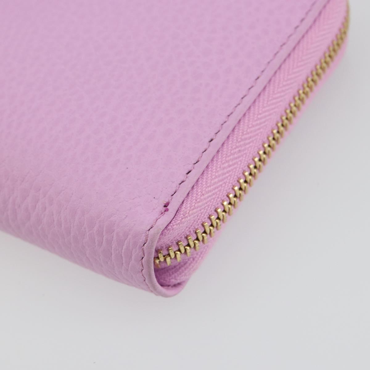 GUCCI GG Marmont Bosco Zip Around Long Wallet Leather Pink 499337 Auth BA15038V