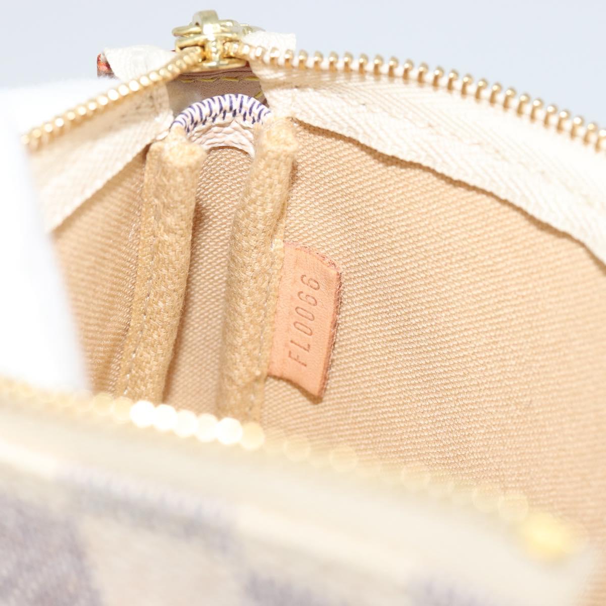 LOUIS VUITTON Damier Azur Mini Pochette Accessoires Pouch N58010 Auth BA15039V