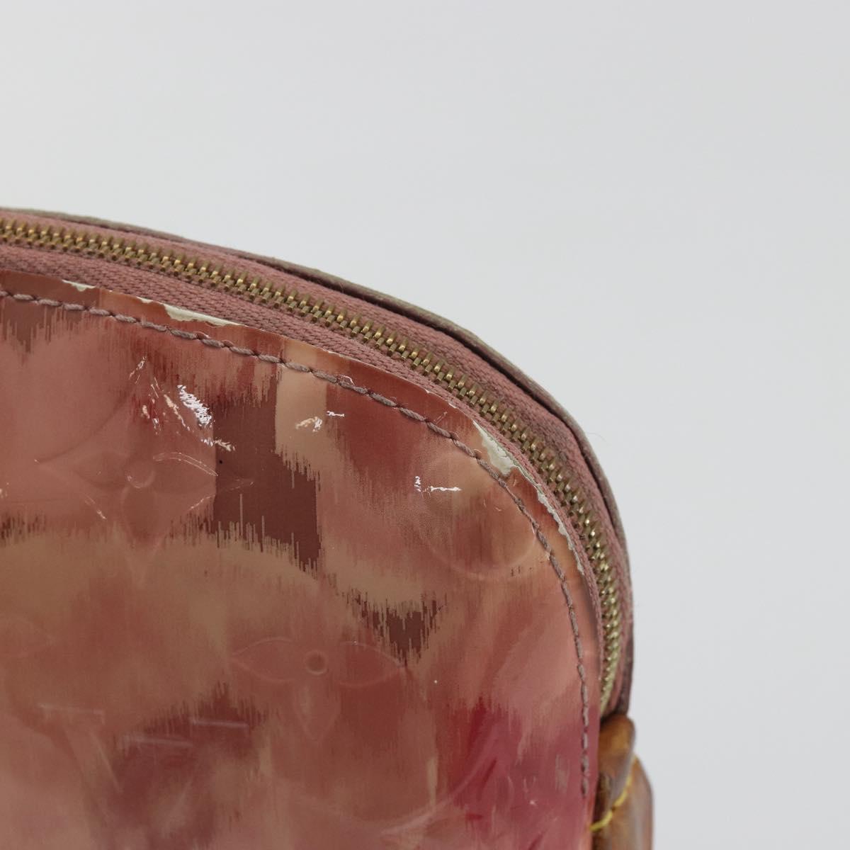 LOUIS VUITTON Monogram Vernis Ikat Flower Pochette Cosmetic M90046 Auth BA15040