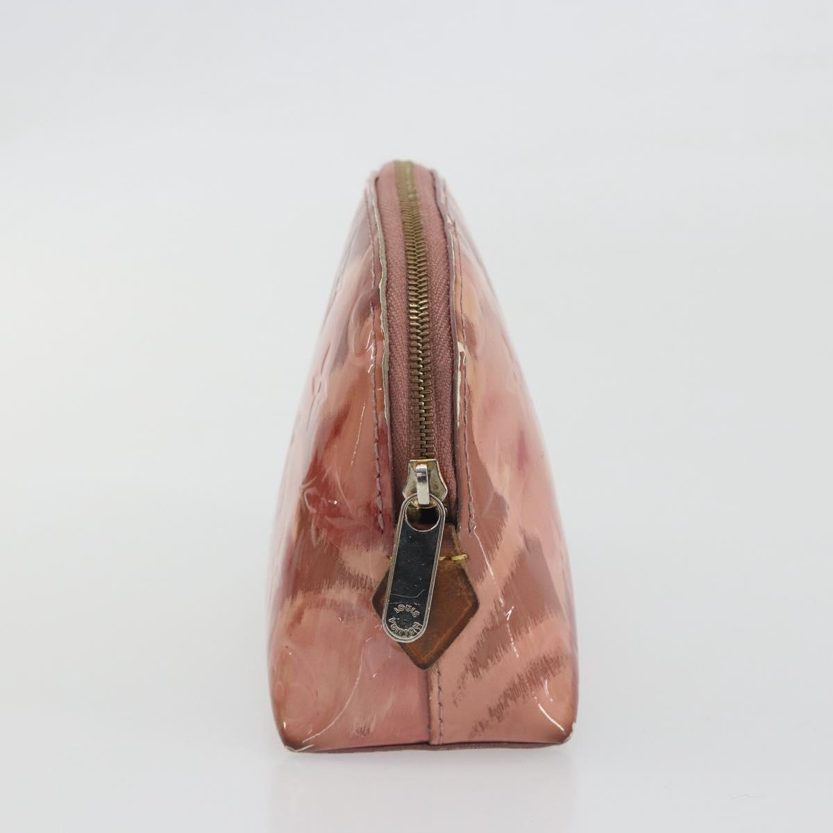 LOUIS VUITTON Monogram Vernis Ikat Flower Pochette Cosmetic M90046 Auth BA15040