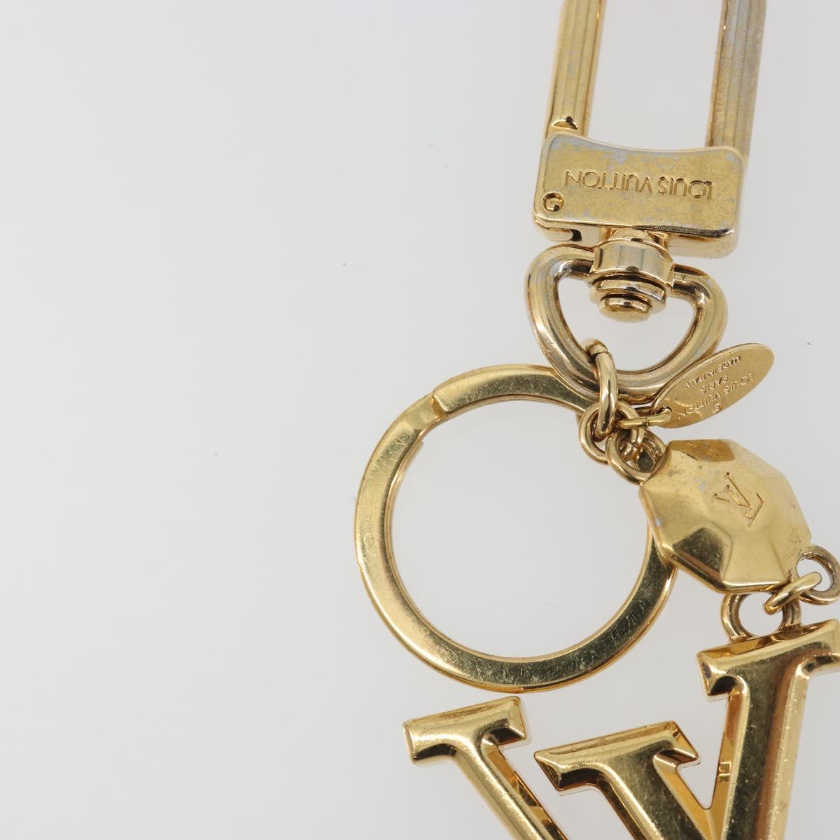 LOUIS VUITTON LV Facet Key Holder metal Gold Tone M65216 LV Auth BA15041A