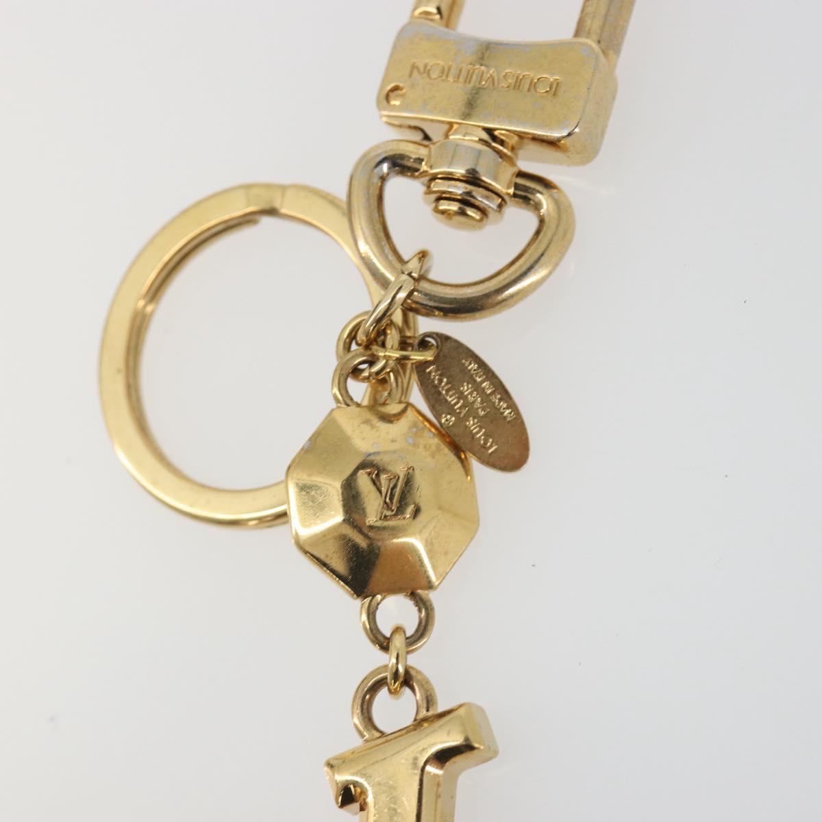 LOUIS VUITTON LV Facet Key Holder metal Gold Tone M65216 LV Auth BA15041A